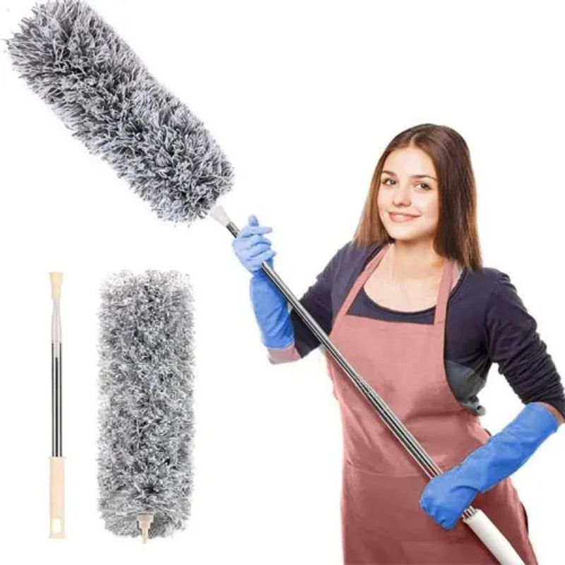 Extendable Microfiber Duster | Long Reach, Bendable Head, Washable Fan & Ceiling Cleaner