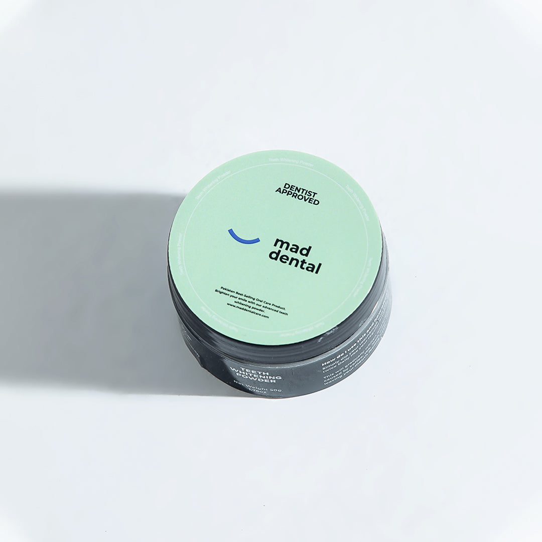 Mad Dental Care Teeth Whitening Powder | Dentist Approved Enamel-Safe Natural Formula
