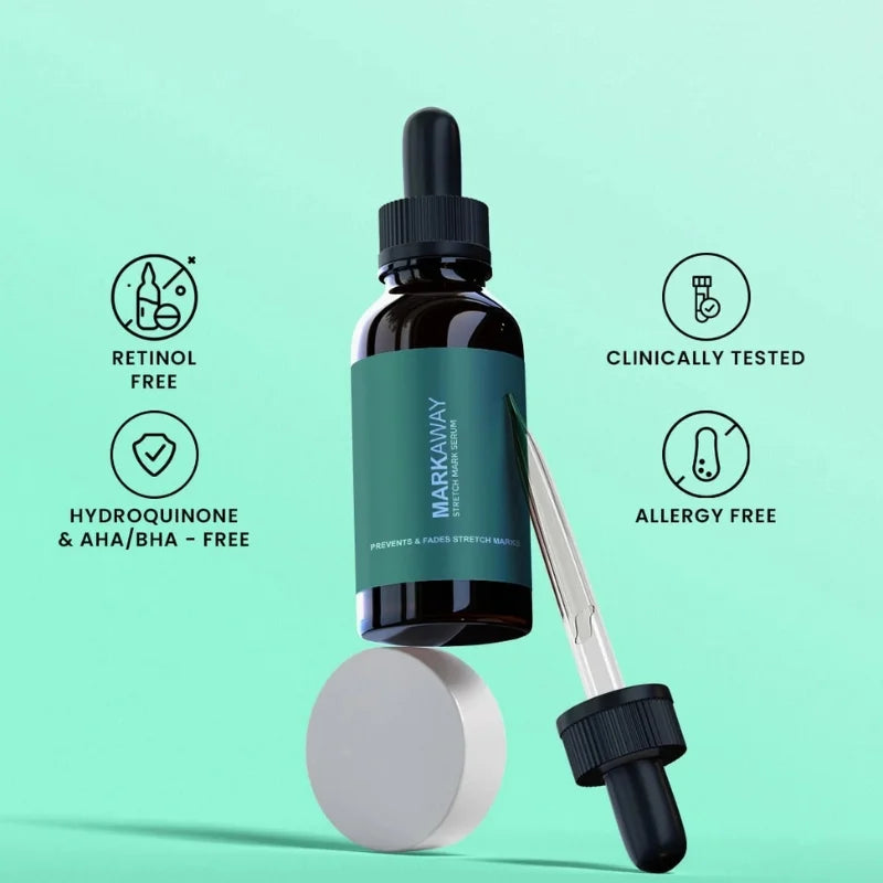 Markaway Stretch Mark Serum | Herbal Formula for Scars & Skin Elasticity