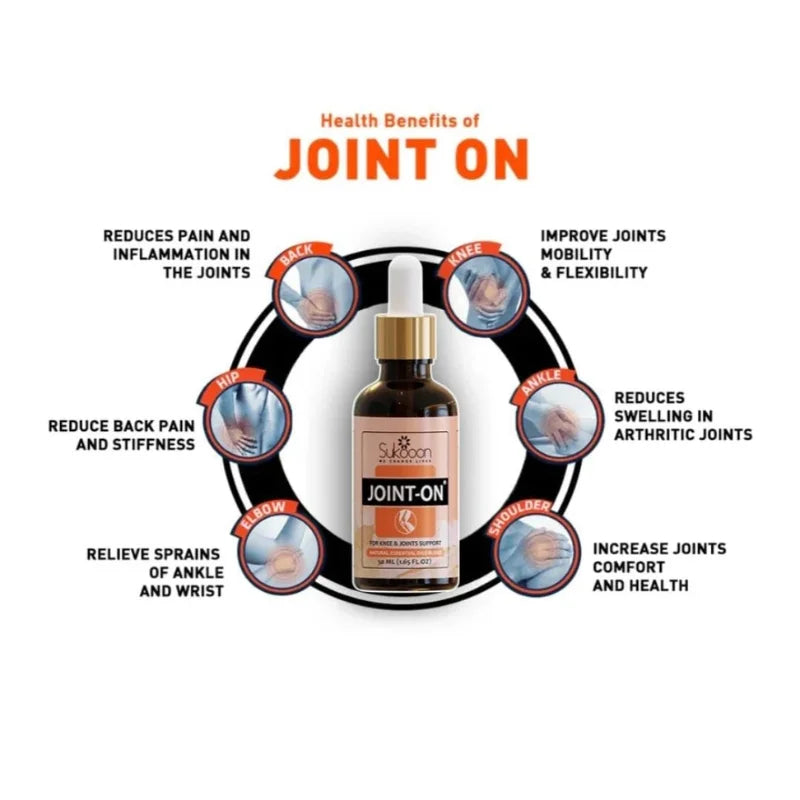 Sukoon Joint-On Essential Oil Blend | Natural Pain Relief for Joints, Knees, and Back