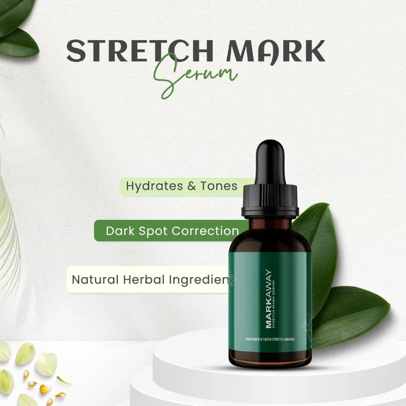 Markaway Stretch Mark Serum | Herbal Formula for Scars & Skin Elasticity