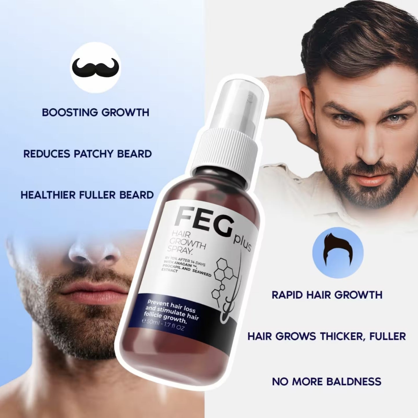 FEG Plus Hair Growth Spray | Anti-Hair Loss & Regrowth Solution