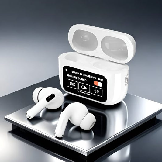 White A9 Pro ANC Earbuds