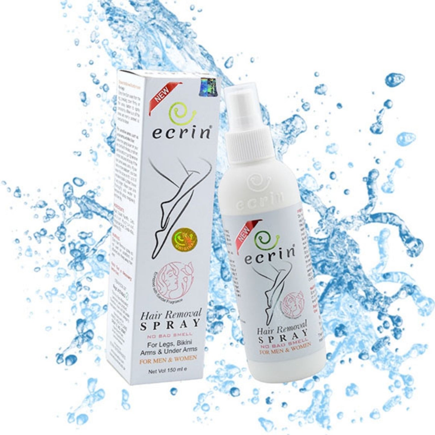 Ecrin Hair Removal Spray for Men & Women | Fast, Gentle Hair Remover